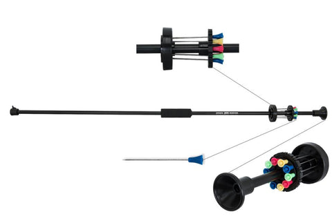 Blasrohr Alu 100 cm Set inkl. Zubehör Darts Nagelpfeile Blowgun Sport