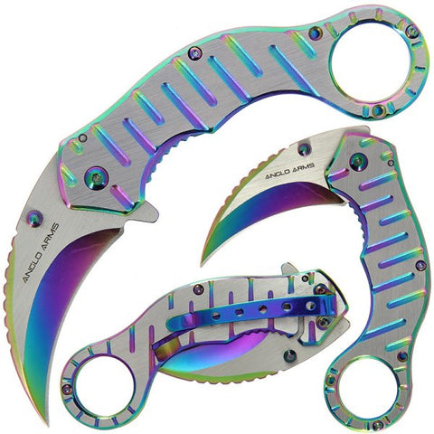 Anglo Arms - Karambit Taschenmesser Rainbow