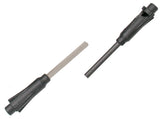 Überlebensmesser Olive - Tactical Knife mit Feuerstarter und Schleifstein