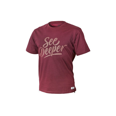 Fortis T-Shirt 'See Deeper' Maroon - CarpDeal